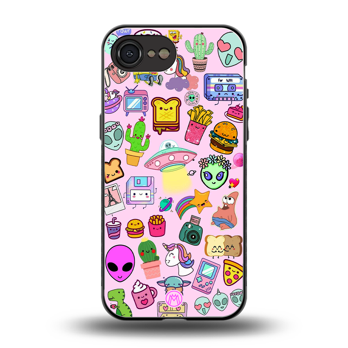 alien stickers studio back phone cover | glass case for iphone 16e