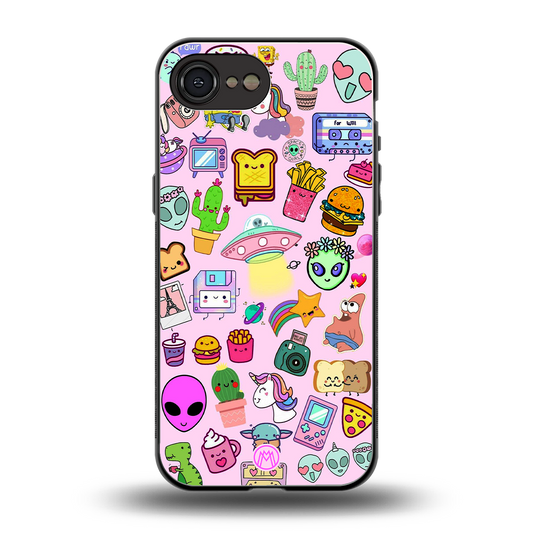 alien stickers studio back phone cover | glass case for iphone 16e