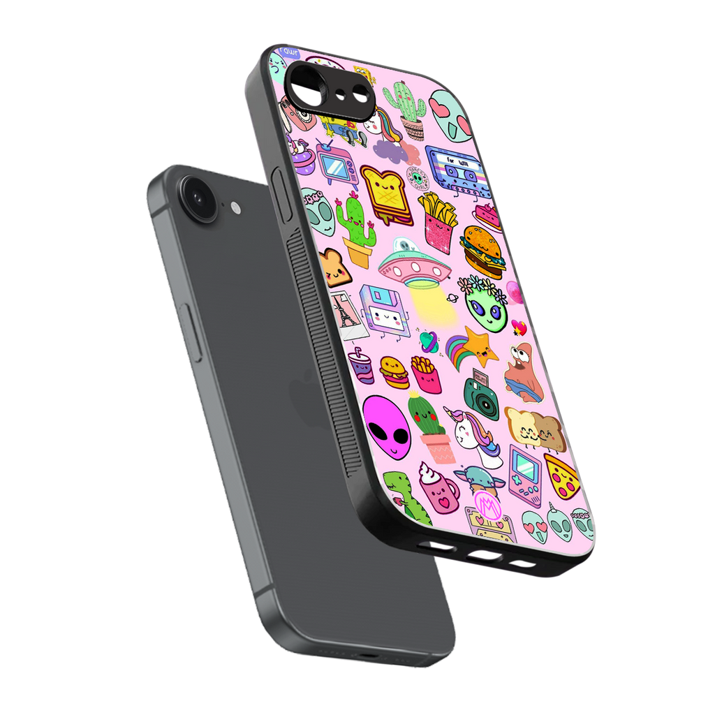 alien stickers studio back phone cover | glass case for iphone 16e