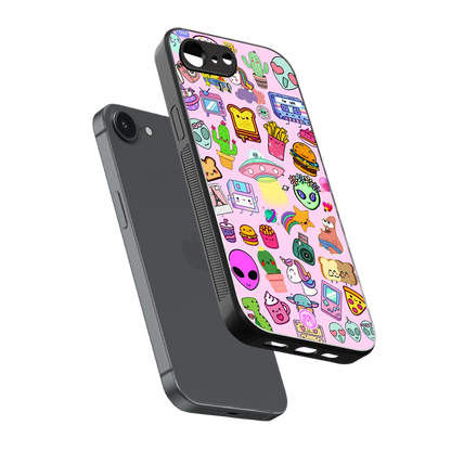 alien stickers studio back phone cover | glass case for iphone 16e