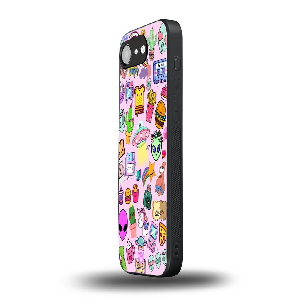 alien stickers studio back phone cover | glass case for iphone 16e