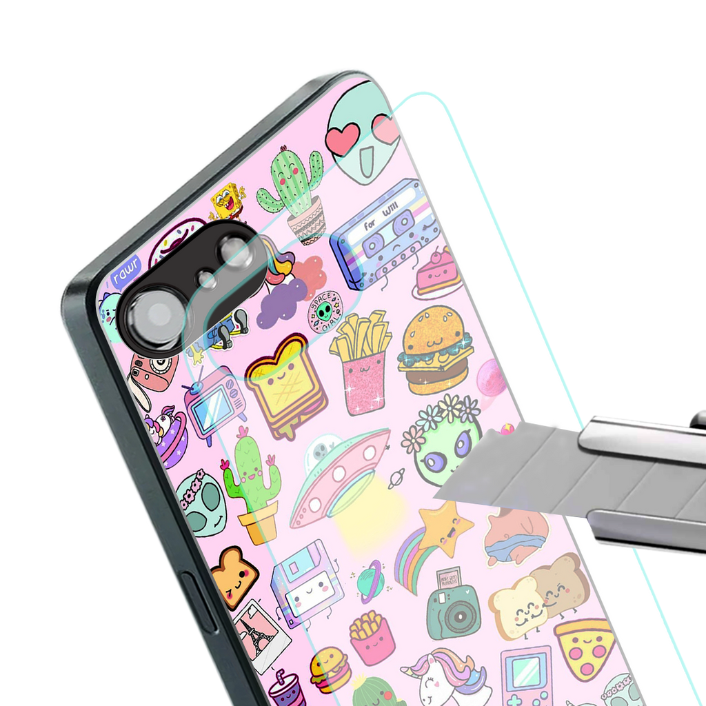 alien stickers studio back phone cover | glass case for iphone 16e