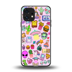 alien stickers studio back phone cover | glass case for nothing phone 1