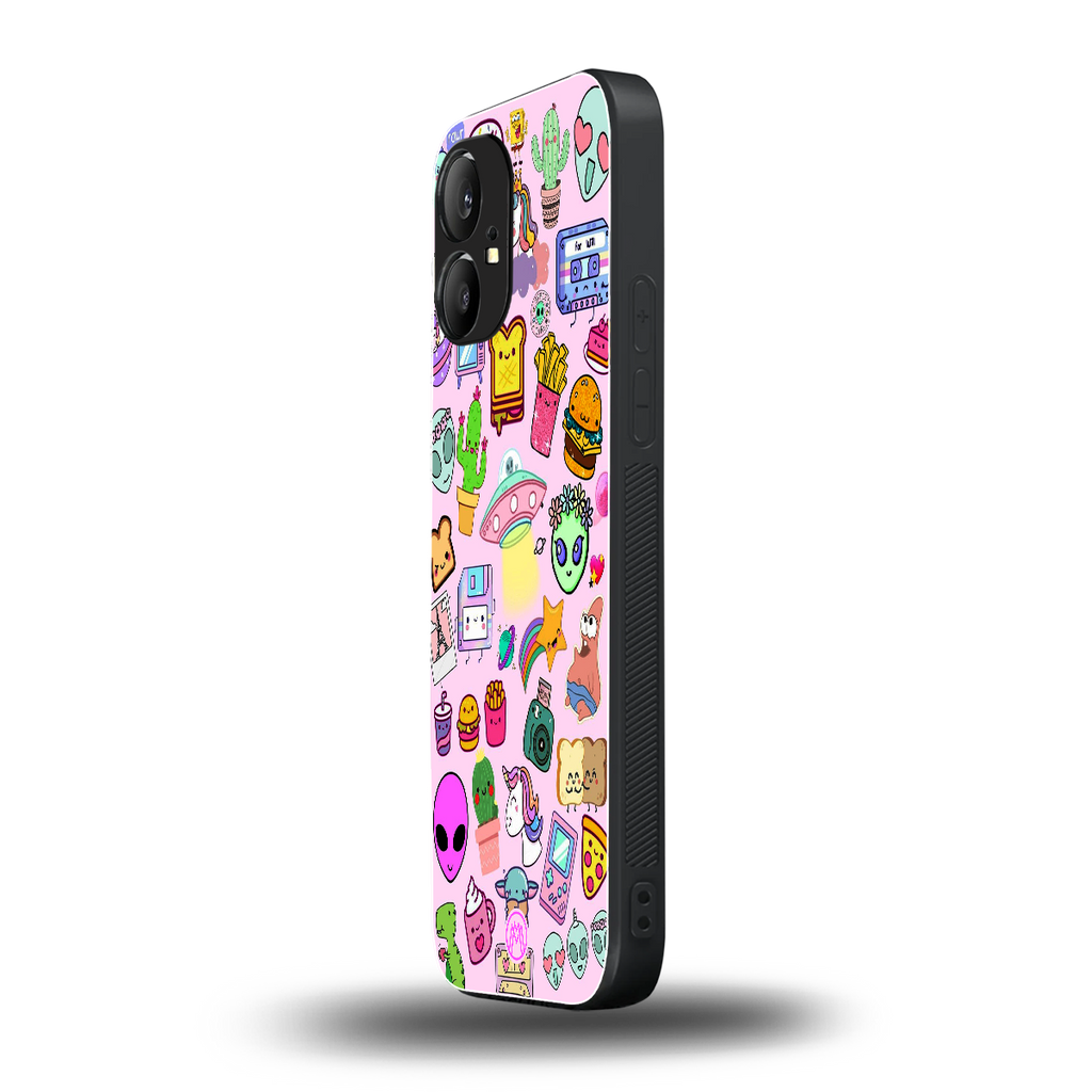 alien stickers studio back phone cover | glass case for nothing phone 1