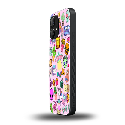 alien stickers studio back phone cover | glass case for nothing phone 1