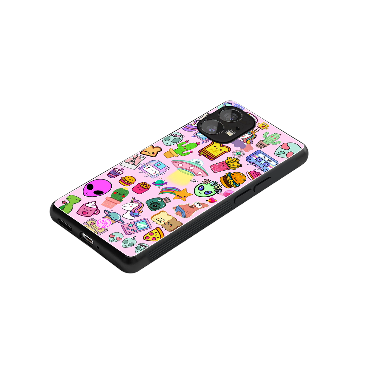 alien stickers studio back phone cover | glass case for nothing phone 1
