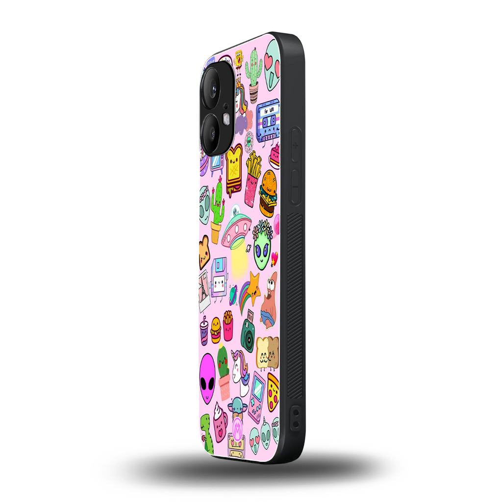 alien stickers studio back phone cover | glass case for nothing phone 2