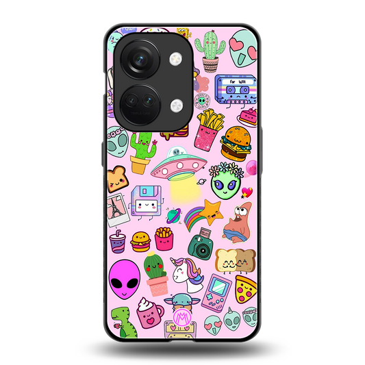 alien stickers studio back phone cover | glass case for oneplus nord 3