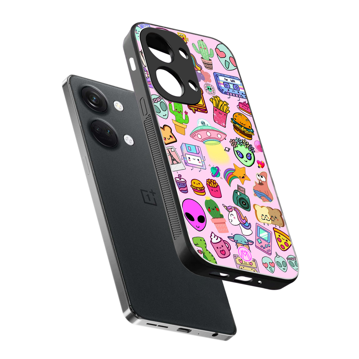 alien stickers studio back phone cover | glass case for oneplus nord 3