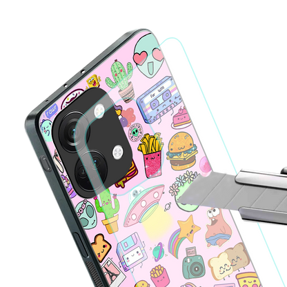 alien stickers studio back phone cover | glass case for oneplus nord 3