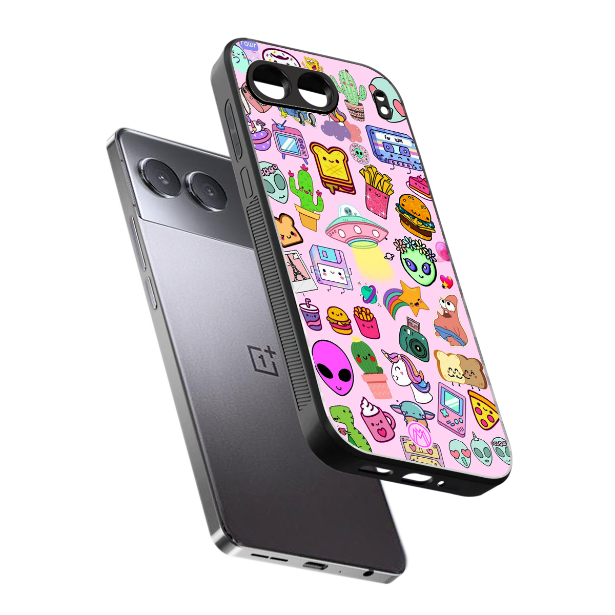 alien stickers studio back phone cover | glass case for oneplus nord 4