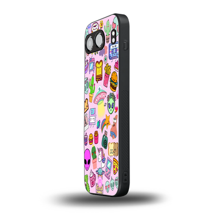 alien stickers studio back phone cover | glass case for oneplus nord 4