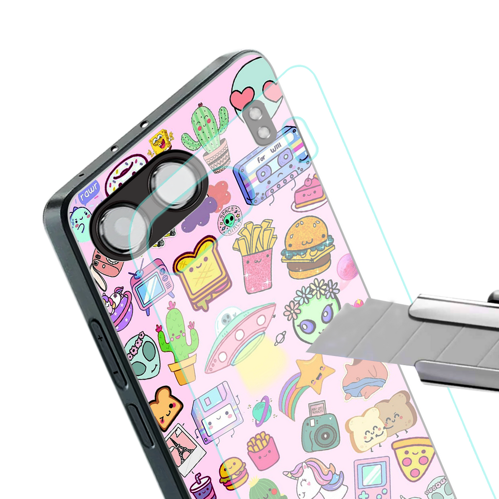 alien stickers studio back phone cover | glass case for oneplus nord 4