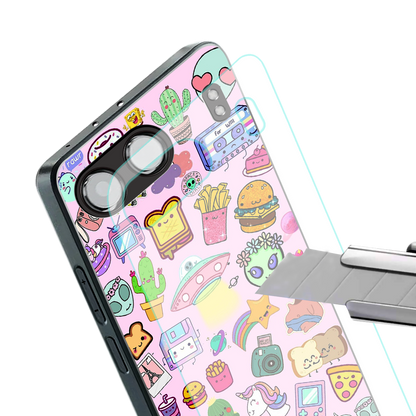 alien stickers studio back phone cover | glass case for oneplus nord 4