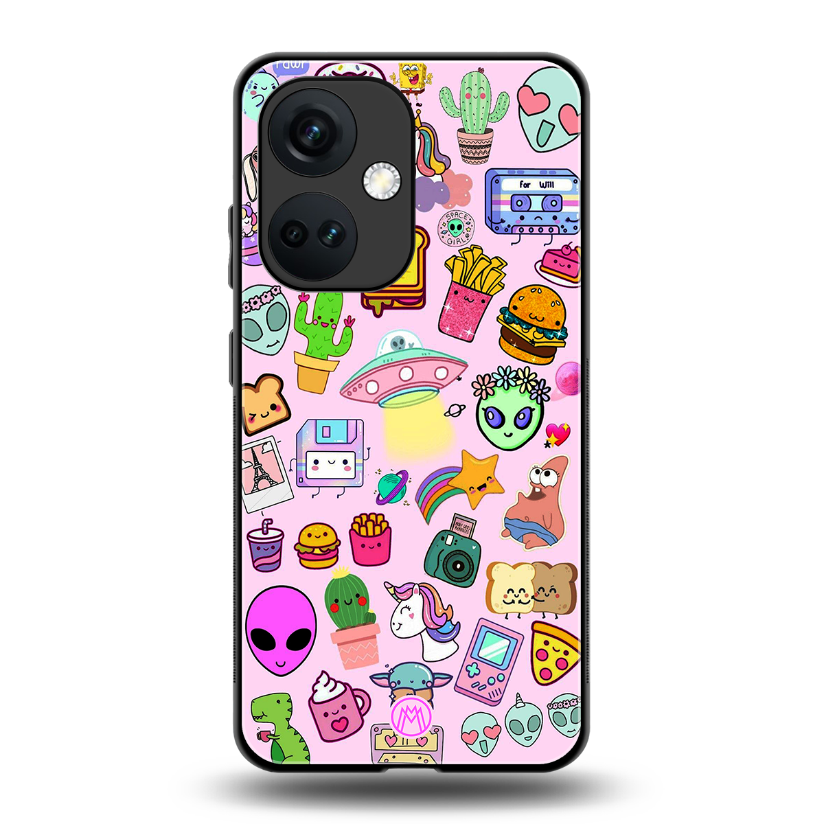 alien stickers studio back phone cover | glass case for oneplus nord ce 3