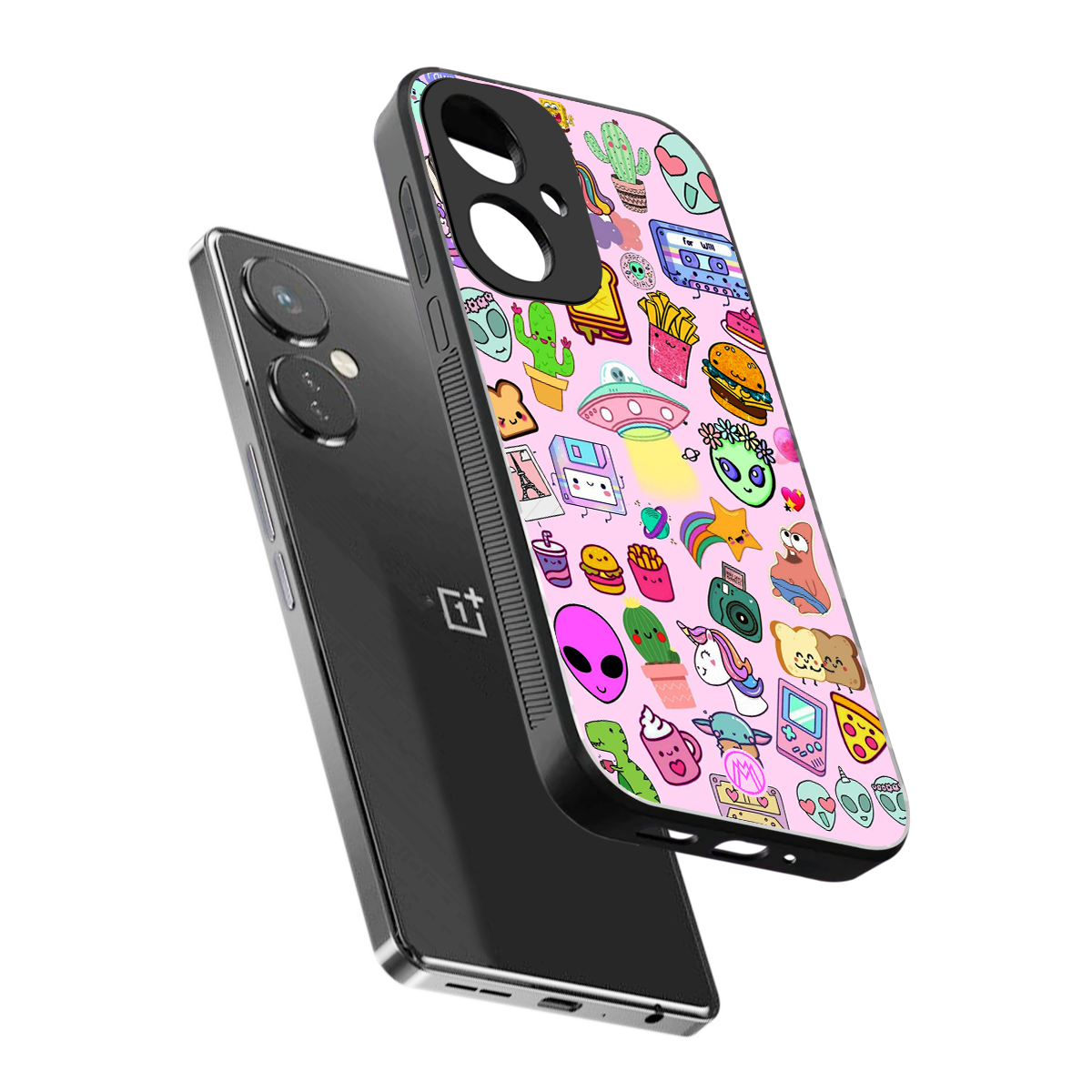 alien stickers studio back phone cover | glass case for oneplus nord ce 3