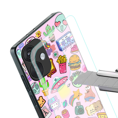alien stickers studio back phone cover | glass case for oneplus nord ce 3