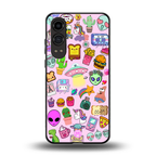 alien stickers studio back phone cover | glass case for oneplus nord ce 4 lite