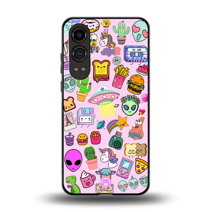 alien stickers studio back phone cover | glass case for oneplus nord ce 4 lite