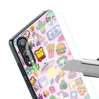 alien stickers studio back phone cover | glass case for oneplus nord ce 4 lite