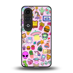 alien stickers studio back phone cover | glass case for oneplus nord ce 4