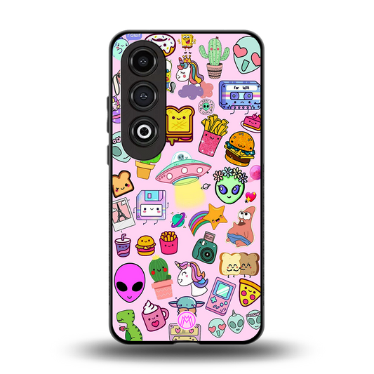 alien stickers studio back phone cover | glass case for oneplus nord ce 4
