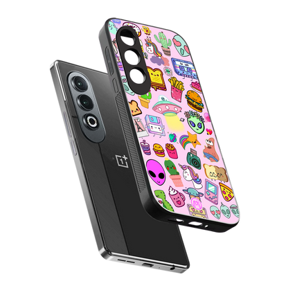 alien stickers studio back phone cover | glass case for oneplus nord ce 4