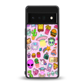 alien stickers studio back phone cover | glass case for google pixel 6 pro