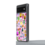 alien stickers studio back phone cover | glass case for Google Pixel 6A