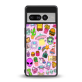 alien stickers studio back phone cover | glass case for google pixel 7 pro