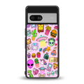 alien stickers studio back phone cover | glass case for Google Pixel 7A