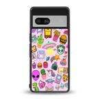 alien stickers studio back phone cover | glass case for Google Pixel 7A