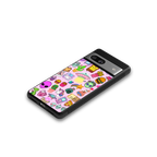 alien stickers studio back phone cover | glass case for Google Pixel 7A
