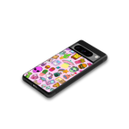 alien stickers studio back phone cover | glass case for google pixel 8 pro