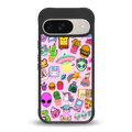 alien stickers studio back phone cover | glass case for google pixel 9