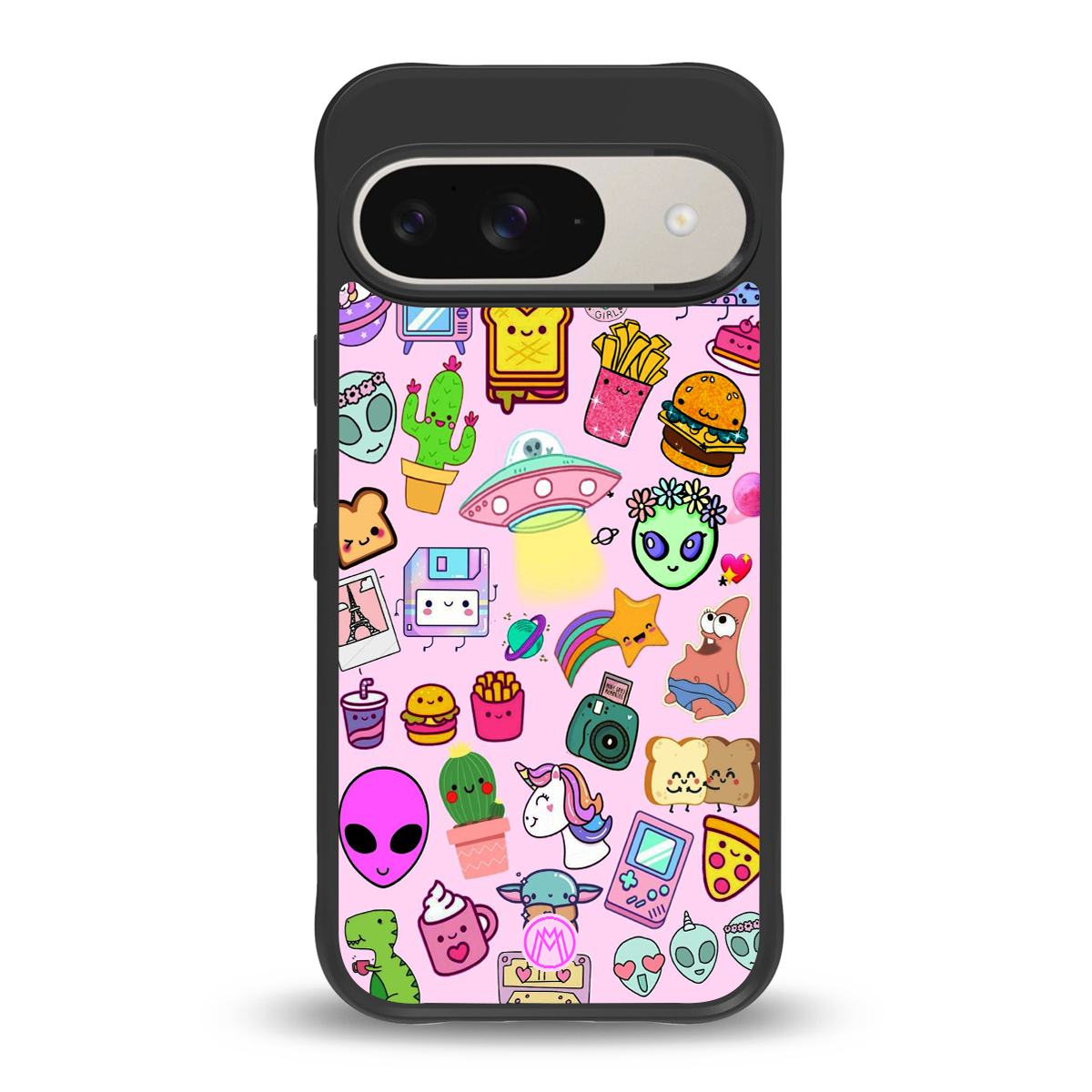 alien stickers studio back phone cover | glass case for google pixel 9