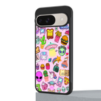 alien stickers studio back phone cover | glass case for google pixel 9