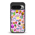 alien stickers studio back phone cover | glass case for google pixel 9 pro xl