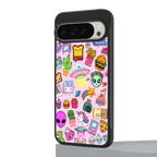 alien stickers studio back phone cover | glass case for google pixel 9 pro xl