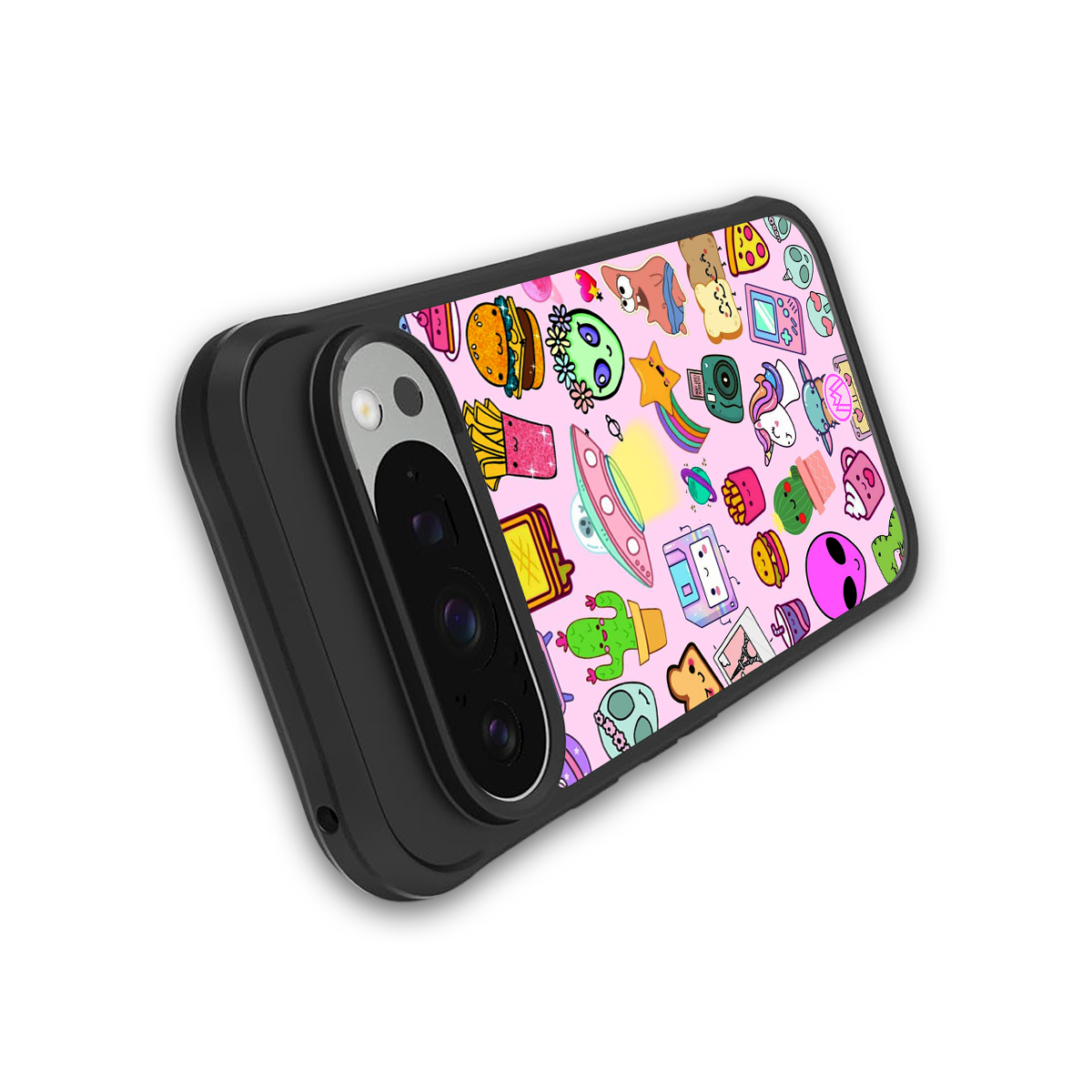 alien stickers studio back phone cover | glass case for google pixel 9 pro