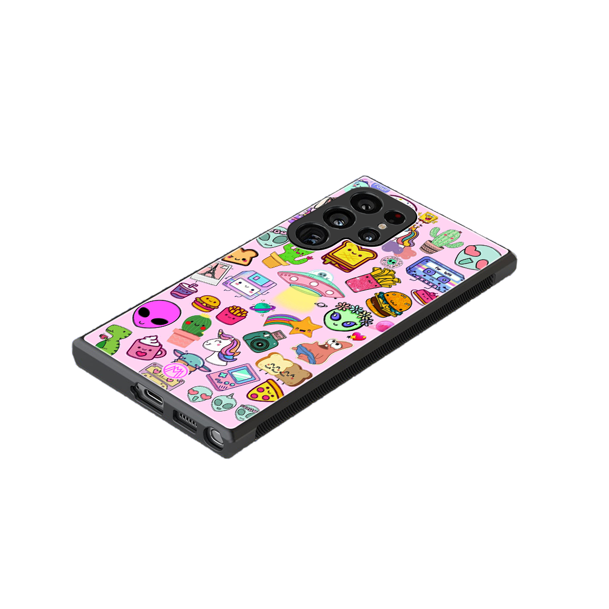 alien stickers studio back phone cover | glass case for samsung galaxy s23 ultra