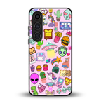 alien stickers studio back phone cover | glass case for samsung galaxy s25
