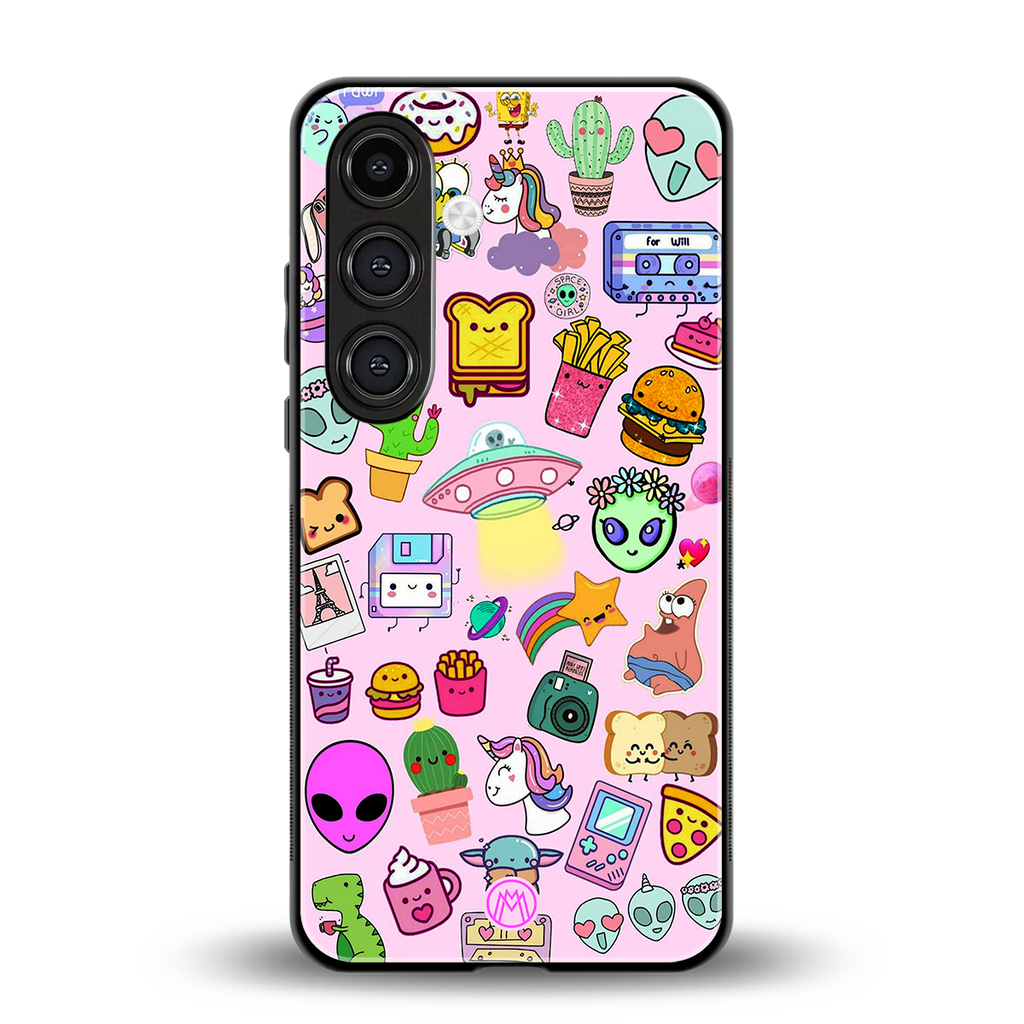alien stickers studio back phone cover | glass case for samsung galaxy s23