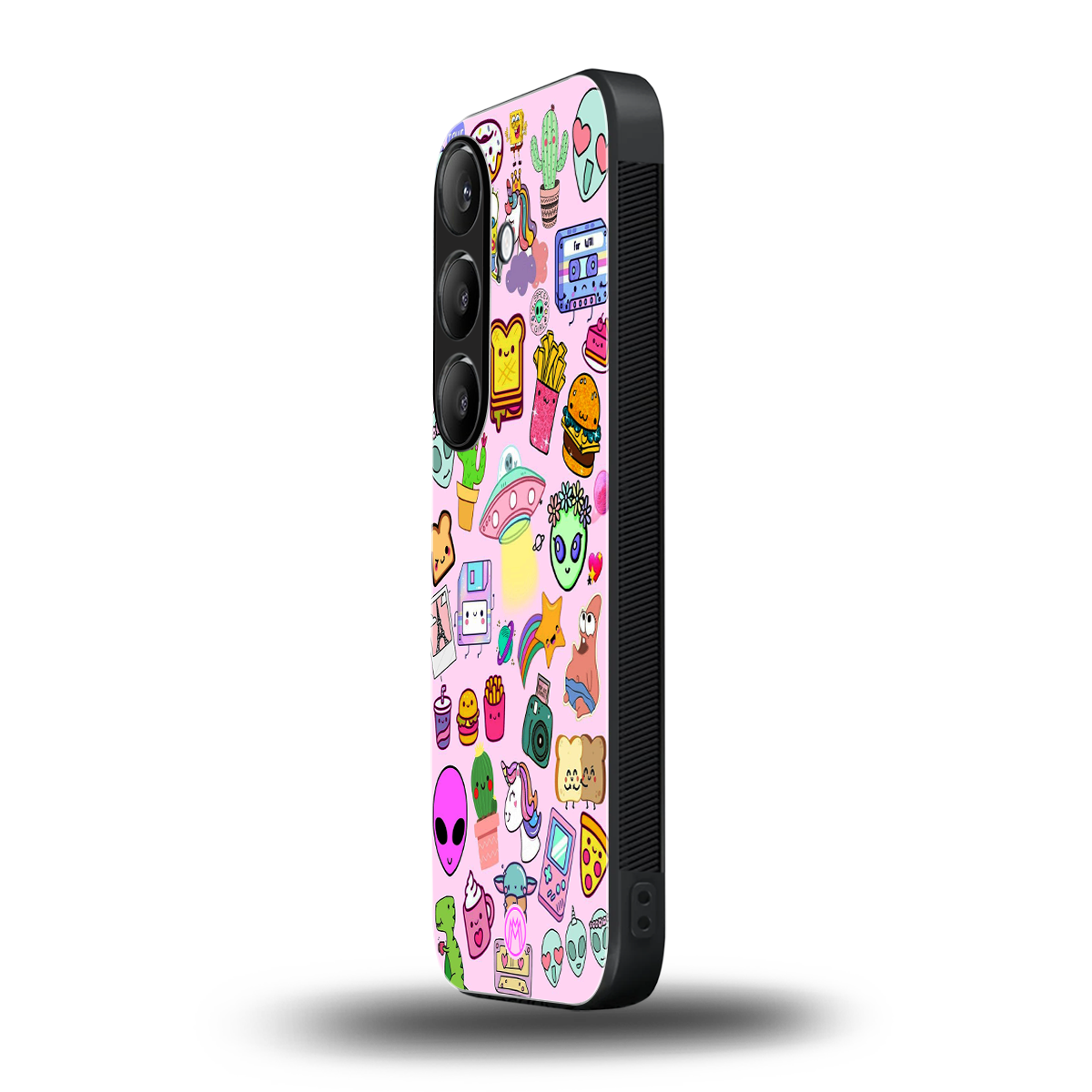 alien stickers studio back phone cover | glass case for samsung galaxy s24 fe