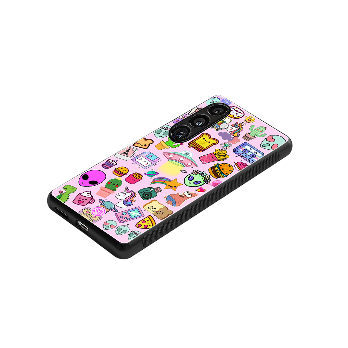 alien stickers studio back phone cover | glass case for samsung galaxy s24 fe