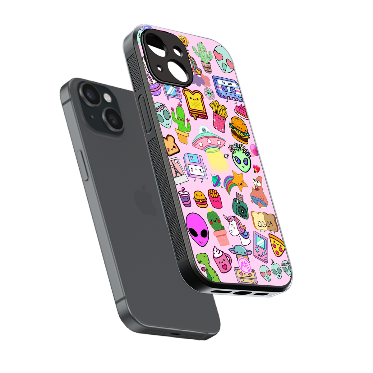 alien stickers studio back phone cover | glass case for iphone 15