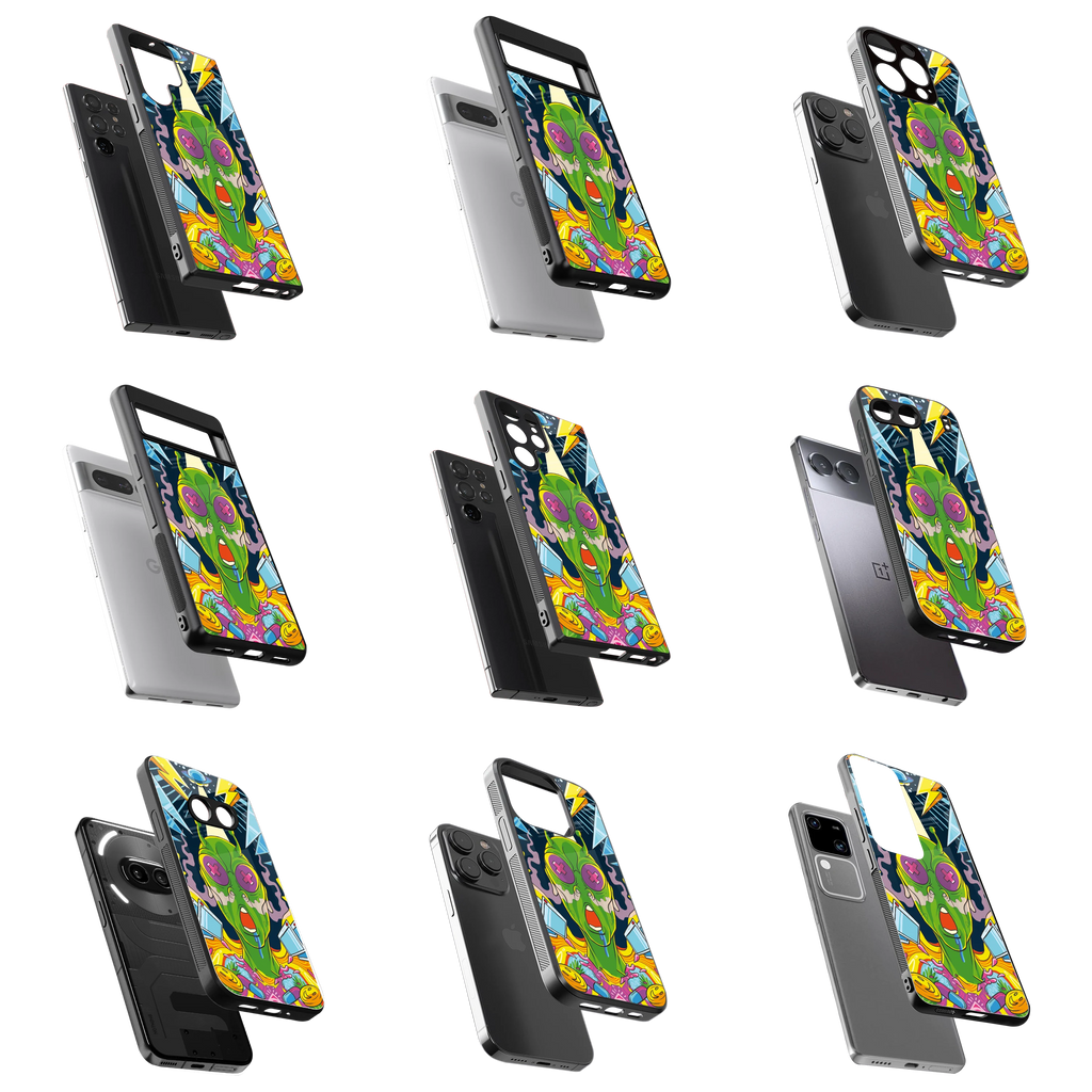 Durable Glass Back Mobile Case for iPhone, Samsung, OnePlus, Google Pixel, Redmi, Vivo, Oppo