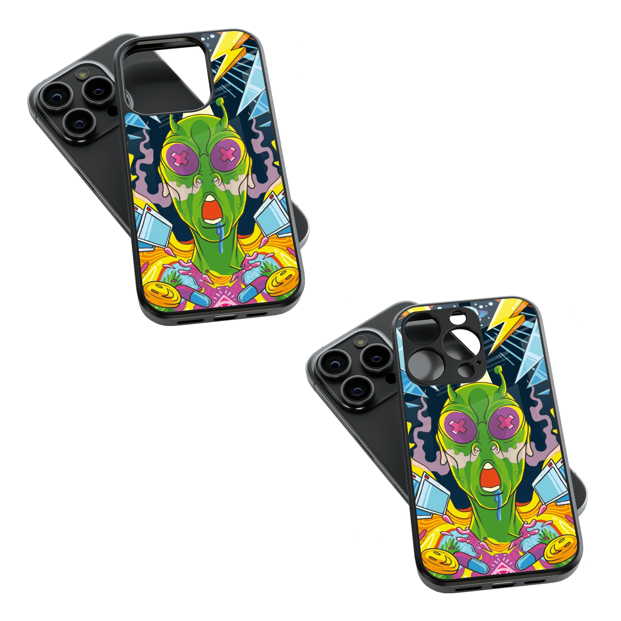 Trendy Glass Back Mobile Case for iPhone, Samsung, Redmi, OnePlus, Google Pixel, Motorola