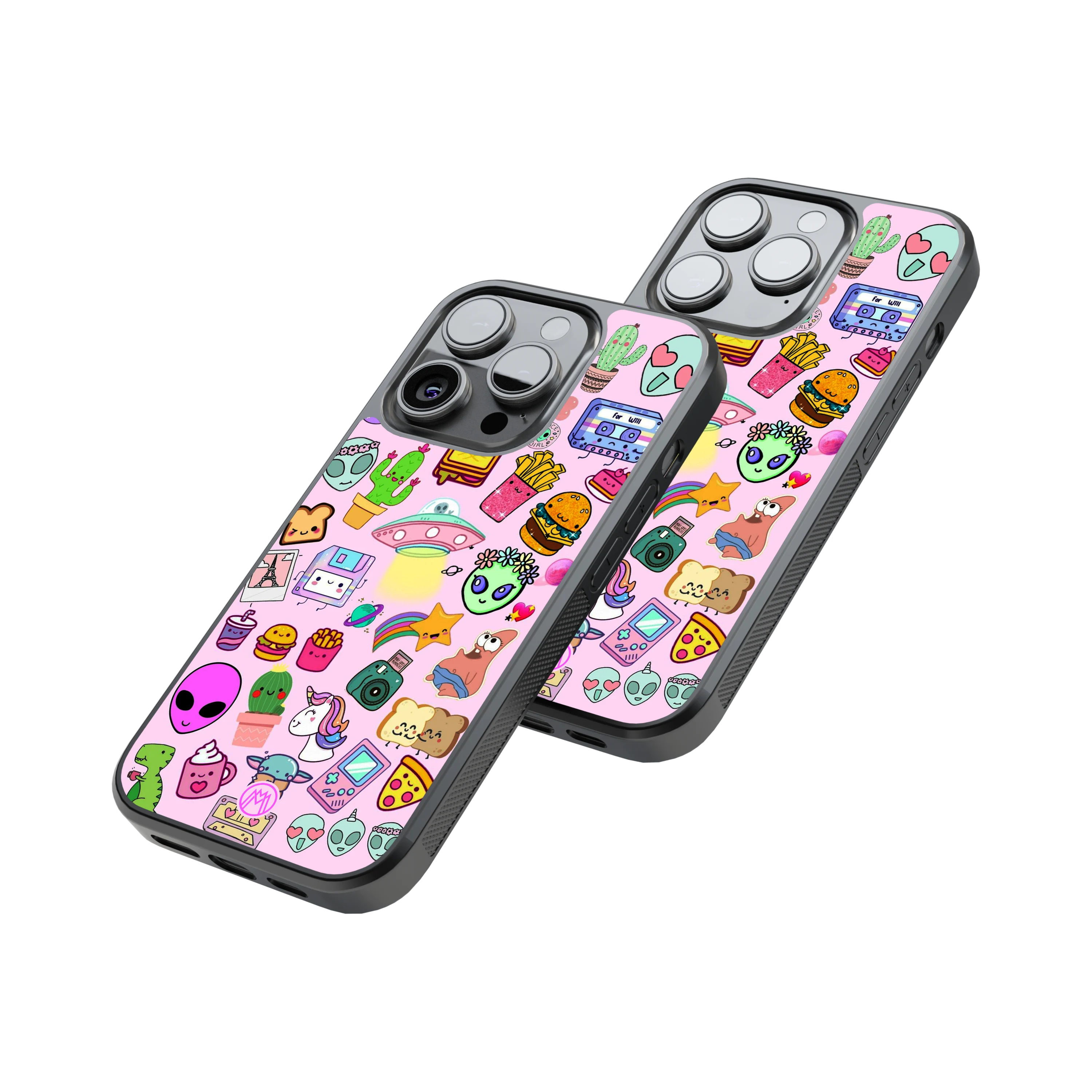 Protective Glass Back Phone Case Compatible with iPhone, Samsung, OnePlus, Pixel & More