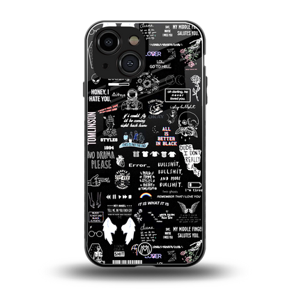 all is better in black back phone cover | glass case for iphone 13 mini